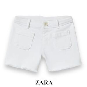 ZARA Kids | White | TWILL SAILOR SHORTS
